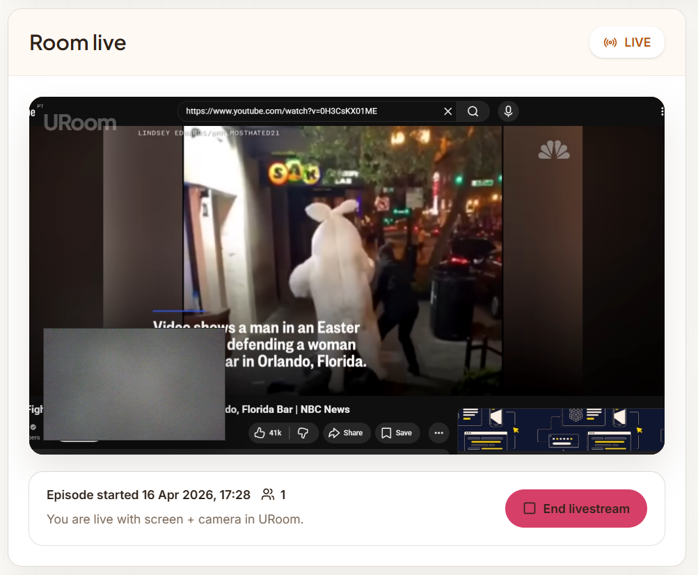 Room feed upload